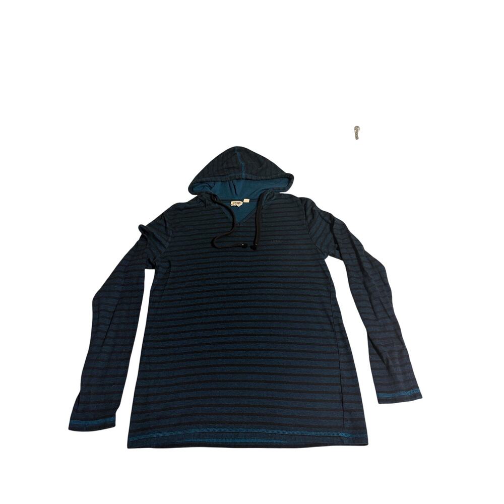 Vans Heritage Men’s Blue Striped Long Sleeve Hoodie Sweatshirt Medium